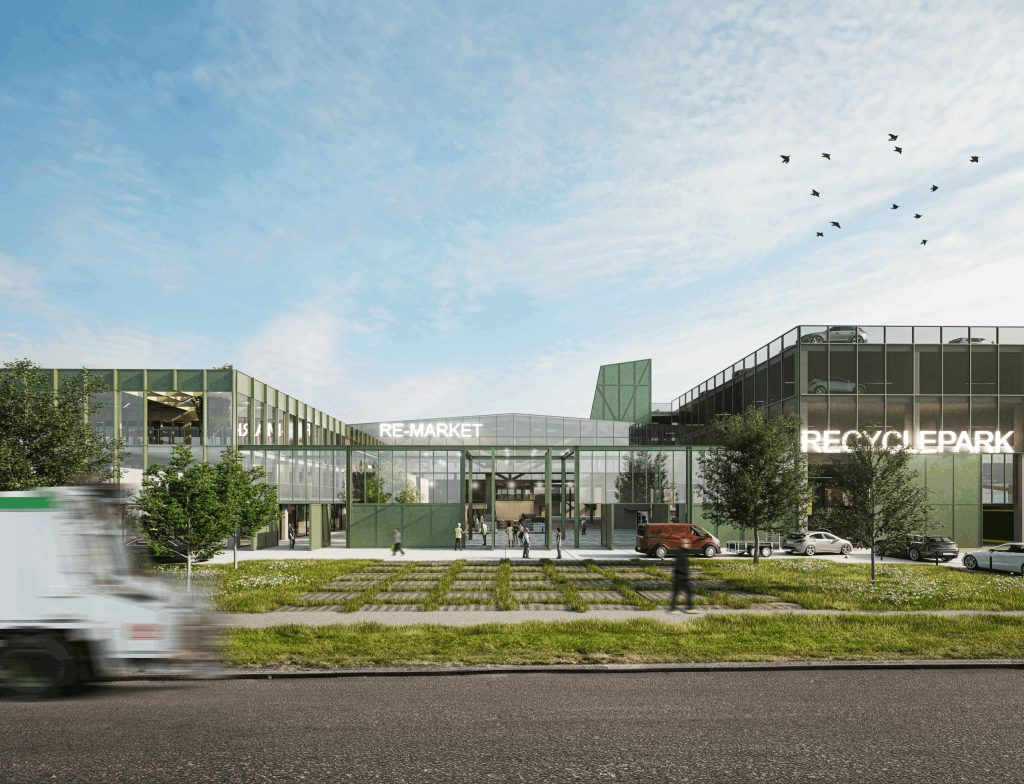 BIM-software toont digitaal 3D-model van utiliteitsgebouw met technische installaties en simulaties voor optimaal ontwerp